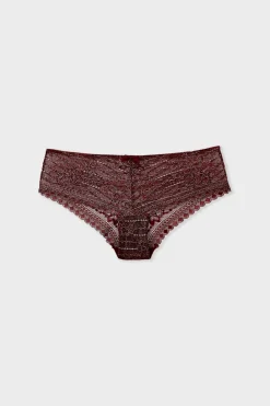 Clearance ETAM Braguita de encaje con efecto brillante BURDEOS GRANATE