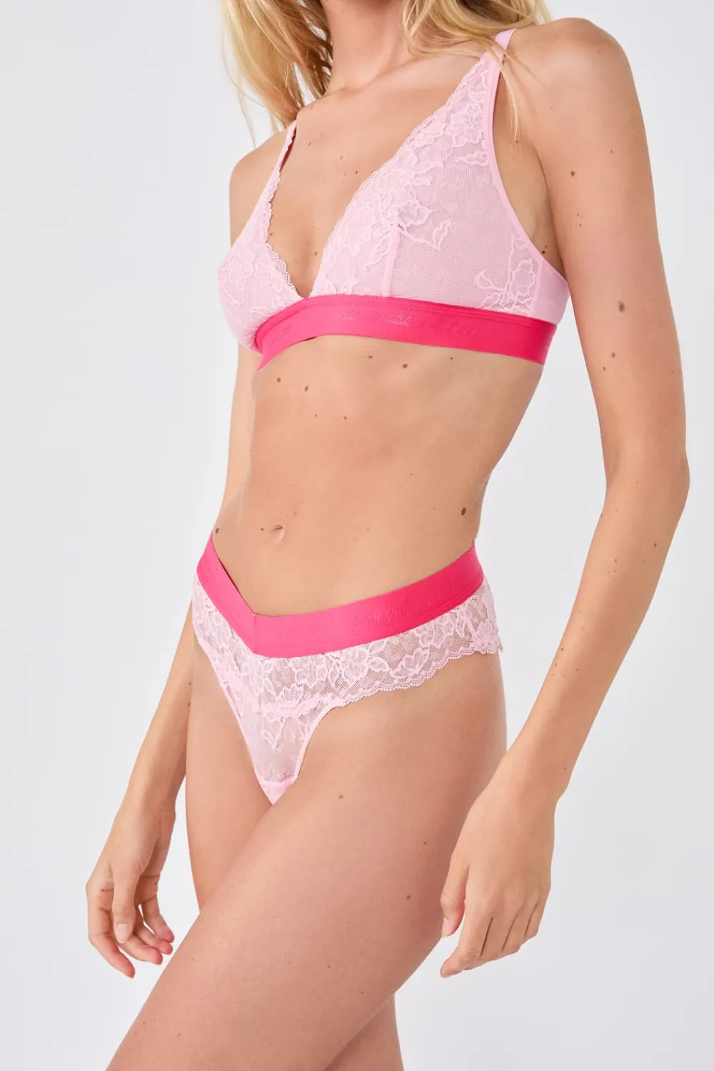 Clearance ETAM Braguita de encaje x Lemonade Dolls ROSE POUDRE