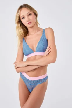 New ETAM Braguita de encaje x Lemonade Dolls BLEU