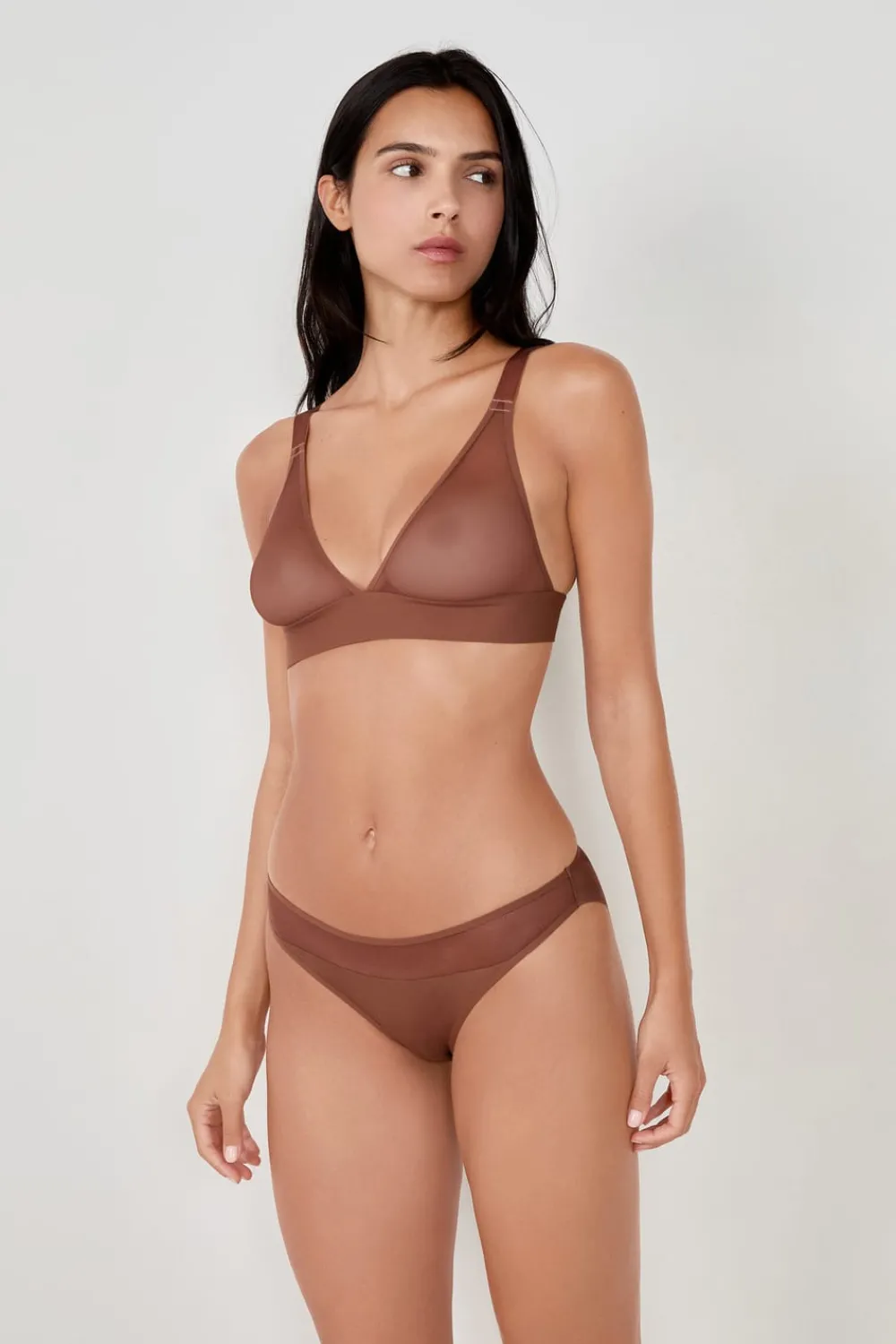Clearance ETAM Braguita de malla MARRÓN