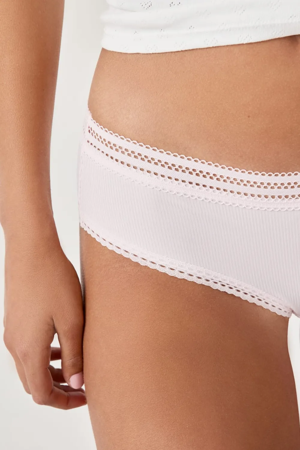 New ETAM Braguita de microfibra con detalles de encaje MELOCOTÓN