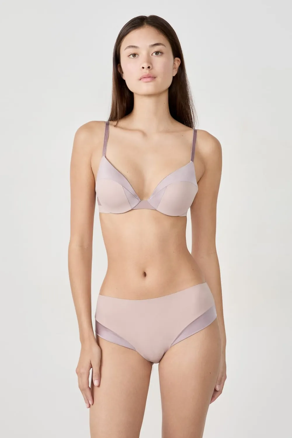 Outlet ETAM Braguita de microfibra satinada TAUPE