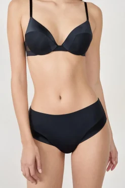 Best ETAM Braguita de microfibra satinada NEGRO