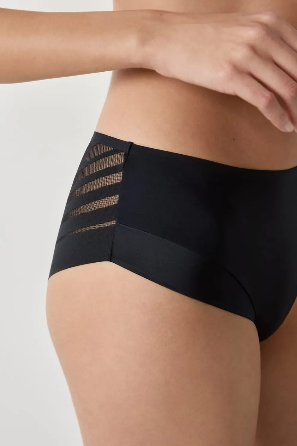 Best ETAM Braguita de microfibra satinada NEGRO