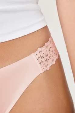 Hot ETAM Braguita de microfibra y encaje ROSA