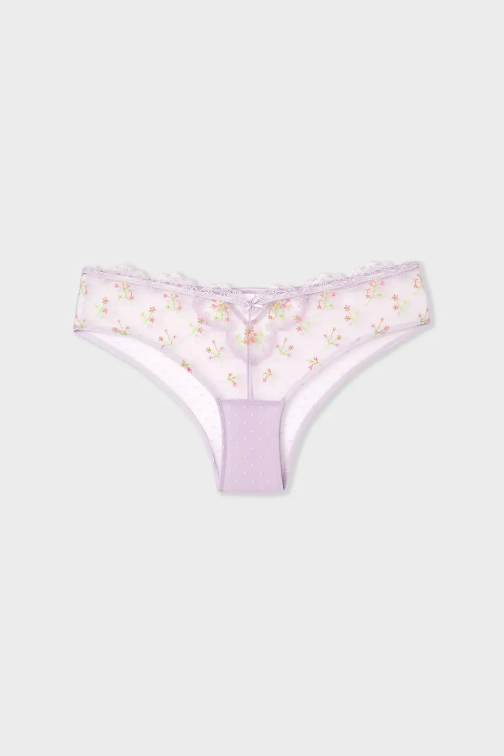 New ETAM Braguita hipster con detalles bordados LILA