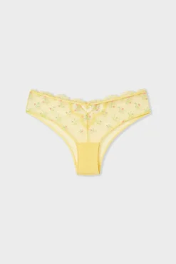 Online ETAM Braguita hipster con detalles bordados VAINILLA