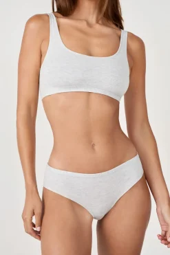 Discount ETAM Braguita hipster de algodón orgánico elástico PLATA