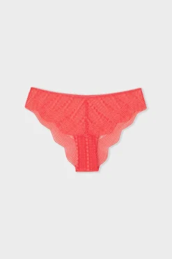 Hot ETAM Braguita hipster de encaje CORAL