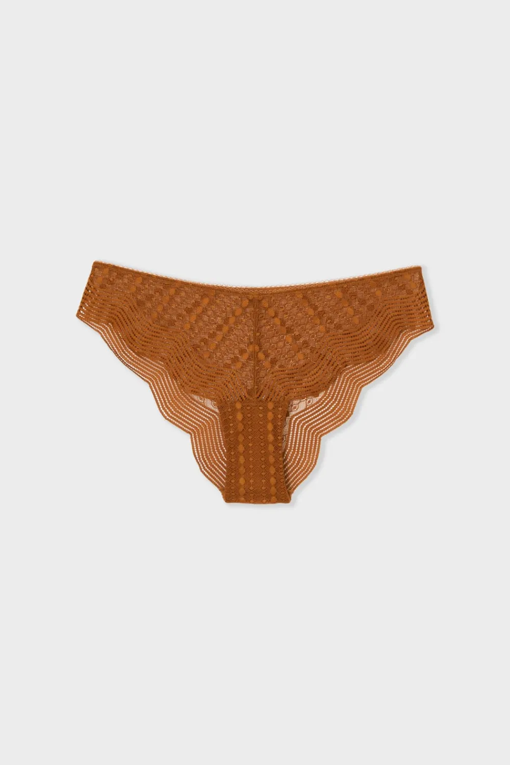 Discount ETAM Braguita hipster de encaje MARRÓN