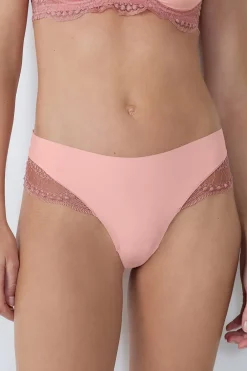 Hot ETAM Braguita hipster de microfibra y encaje ROSA