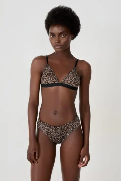 Best ETAM Braguita hipster de tul leopardo NEGRO