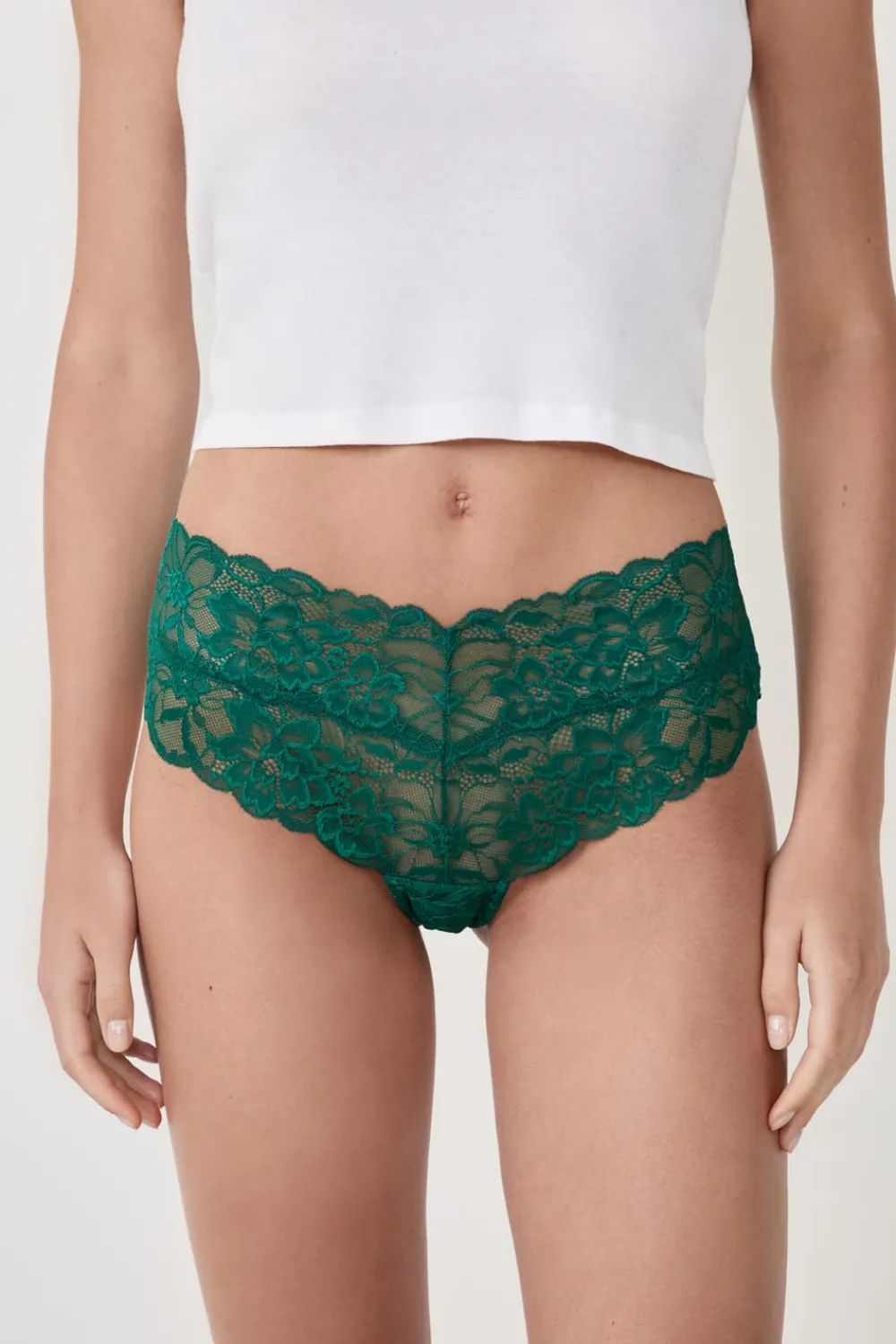 Online ETAM Braguita hipster V-shape de encaje ESMERALDA