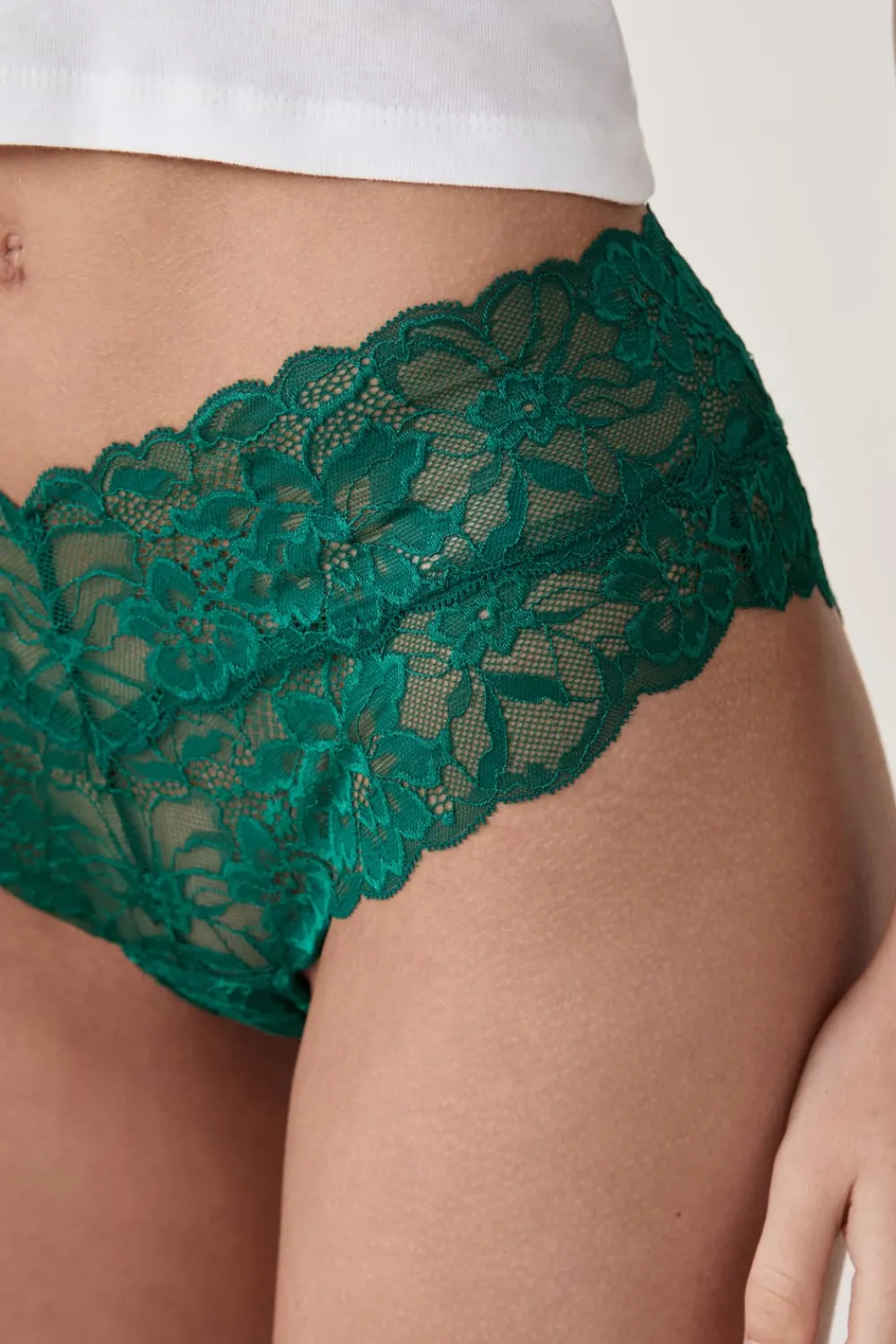Online ETAM Braguita hipster V-shape de encaje ESMERALDA