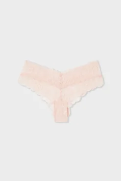 ETAM Braguita hipster V-shape de encaje ROSA
