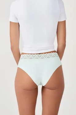 Discount ETAM Braguita hipster V-shape de microfibra y encaje ESMERALDA