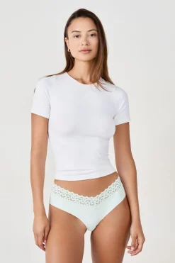 Discount ETAM Braguita hipster V-shape de microfibra y encaje ESMERALDA