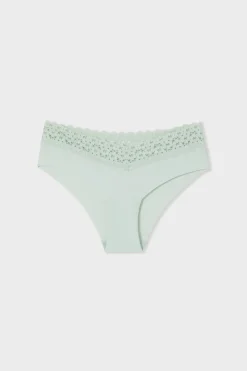 Discount ETAM Braguita hipster V-shape de microfibra y encaje ESMERALDA