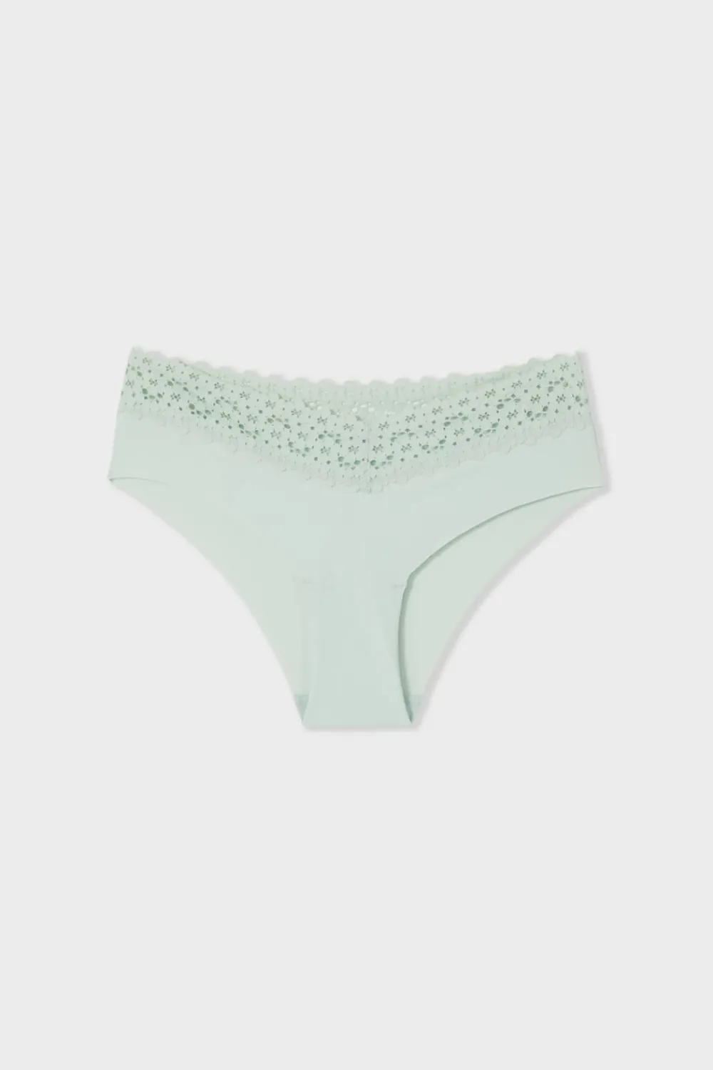 Discount ETAM Braguita hipster V-shape de microfibra y encaje ESMERALDA