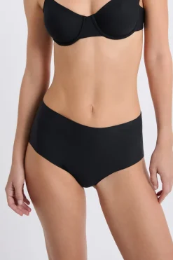 Hot ETAM Braguita midi de microfibra NEGRO