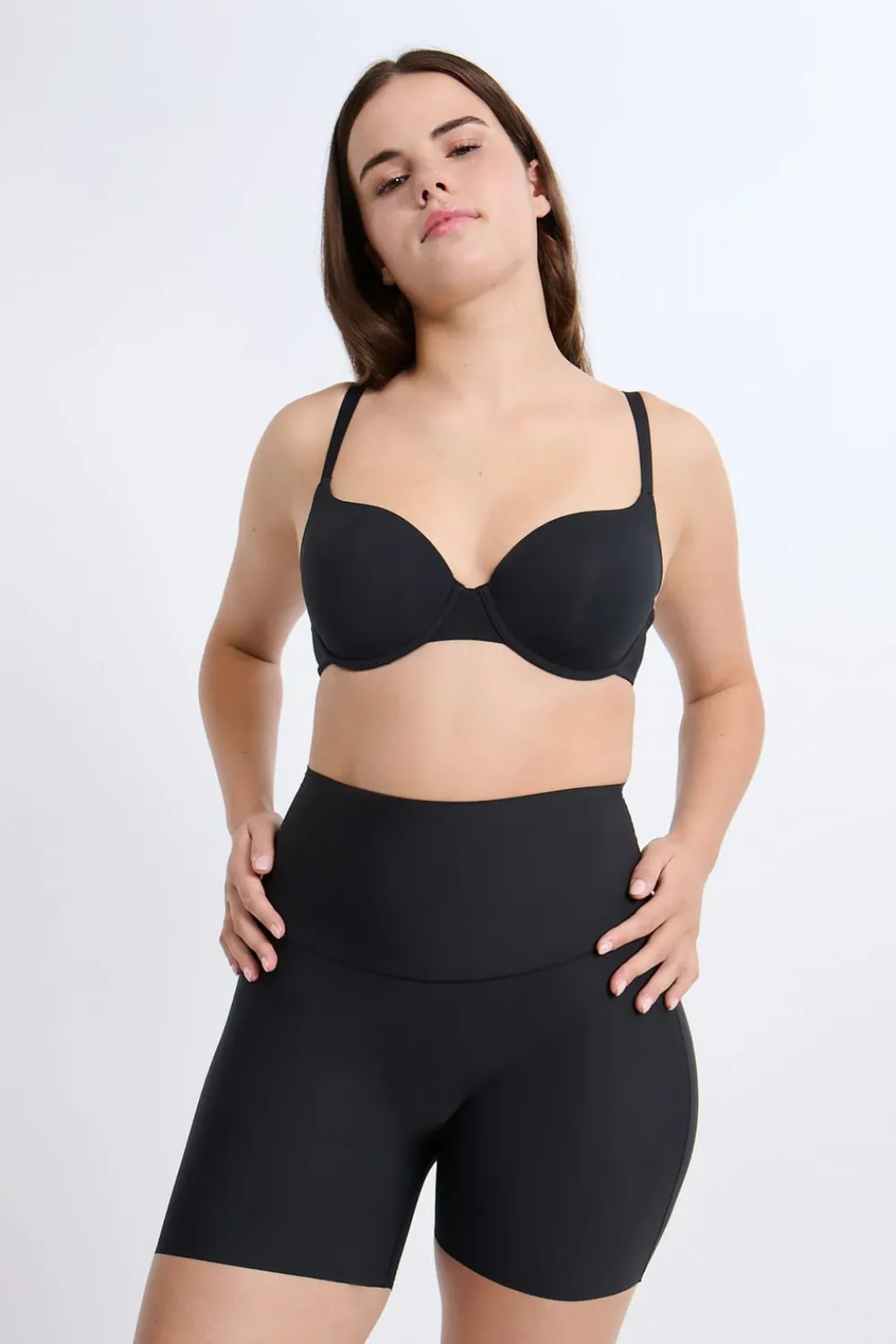 Discount ETAM Braguita moldeadora de cintura alta - sujeción ligera NEGRO