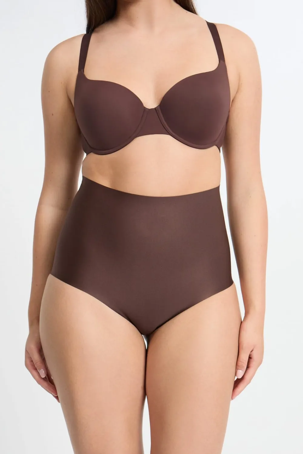 New ETAM Braguita moldeadora de cintura alta - Sujeción fuerte CHOCOLATE