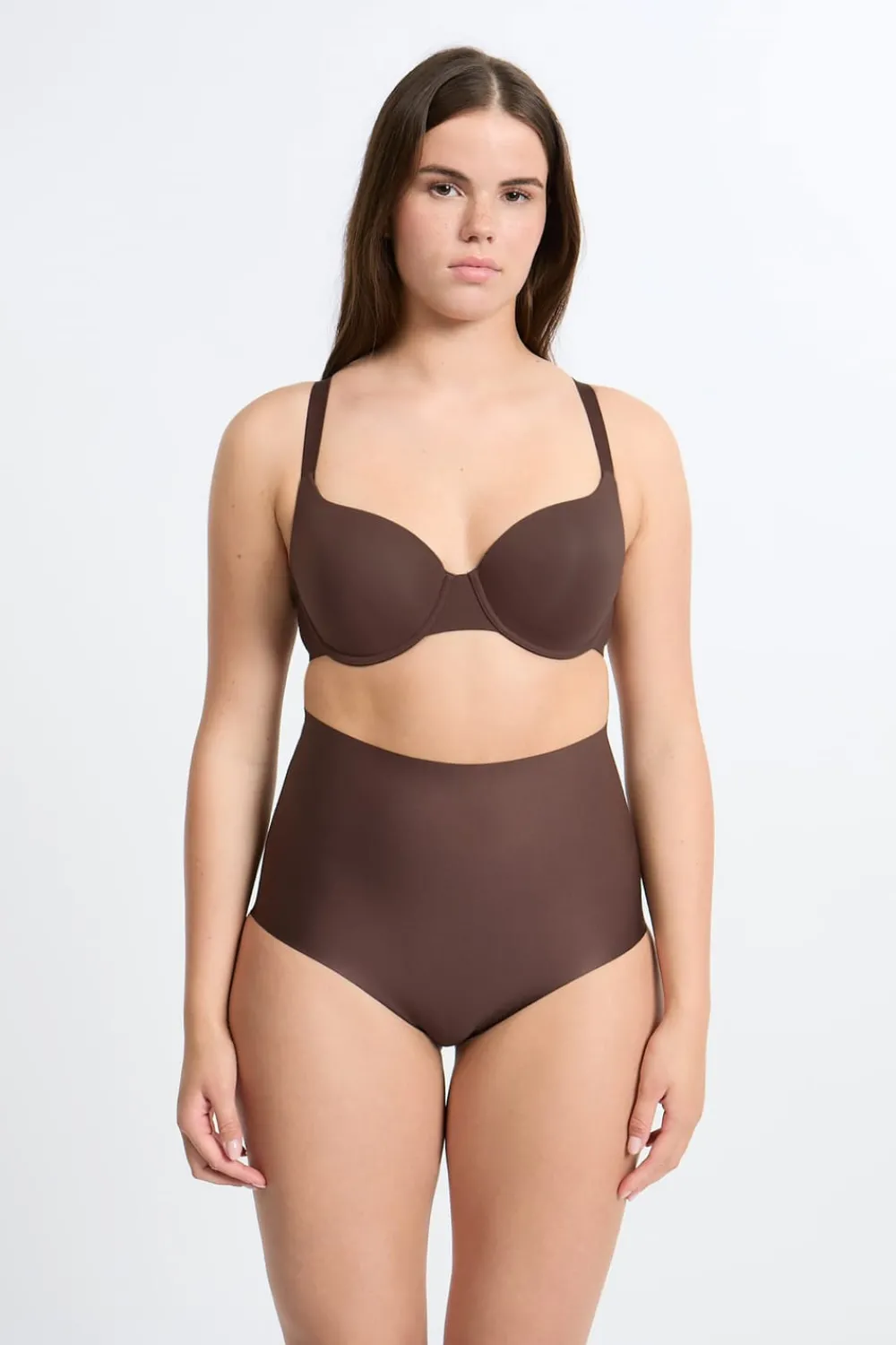 New ETAM Braguita moldeadora de cintura alta - Sujeción fuerte CHOCOLATE