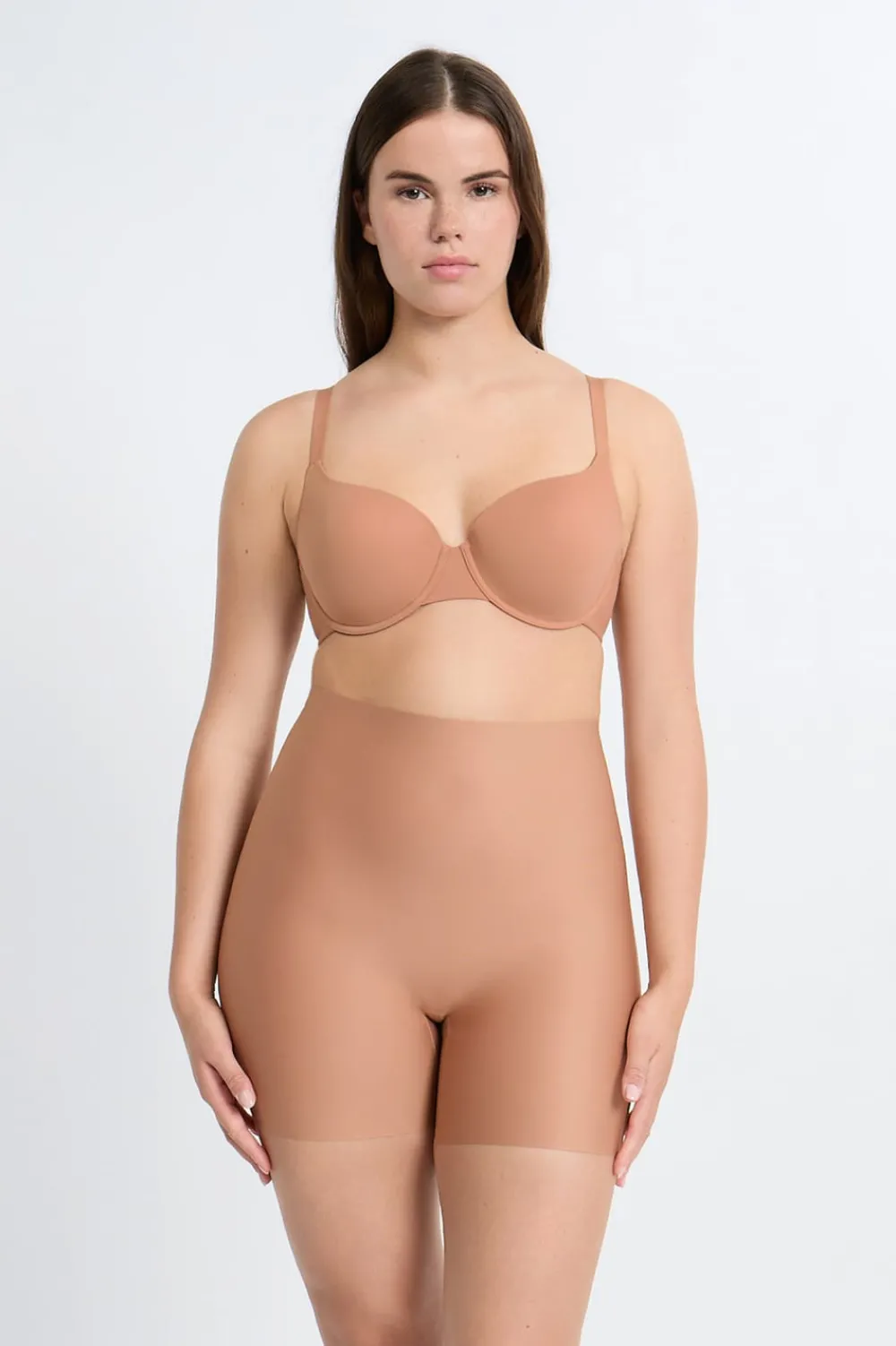 Discount ETAM Braguita moldeadora de cintura alta - Sujeción fuerte ROSA NUDE