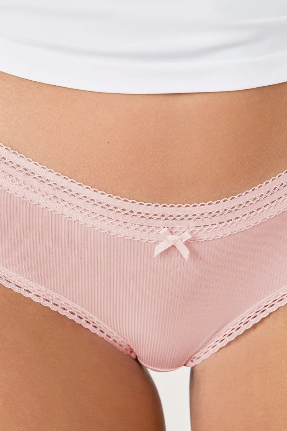 Discount ETAM Braguita shorty con bordes de encaje de microfibra ARÁNDANO