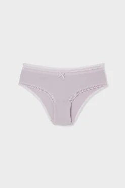 Discount ETAM Braguita shorty con bordes de encaje de microfibra ARÁNDANO