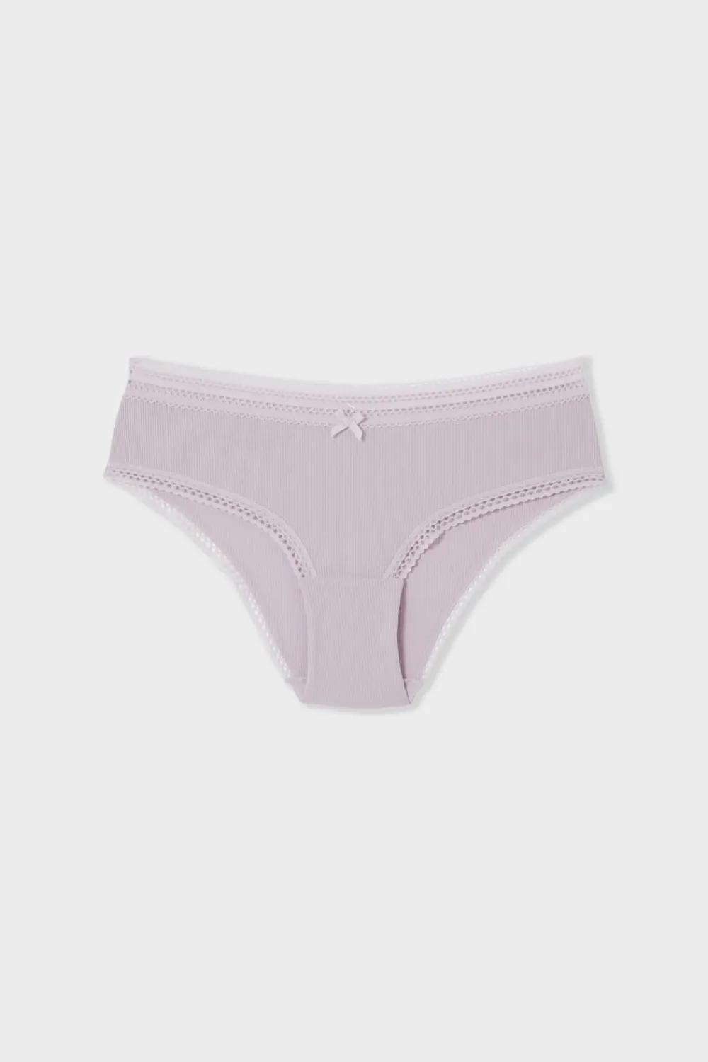 Discount ETAM Braguita shorty con bordes de encaje de microfibra ARÁNDANO