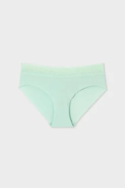 Hot ETAM Braguita shorty de algodón con costura trasera CELADÓN