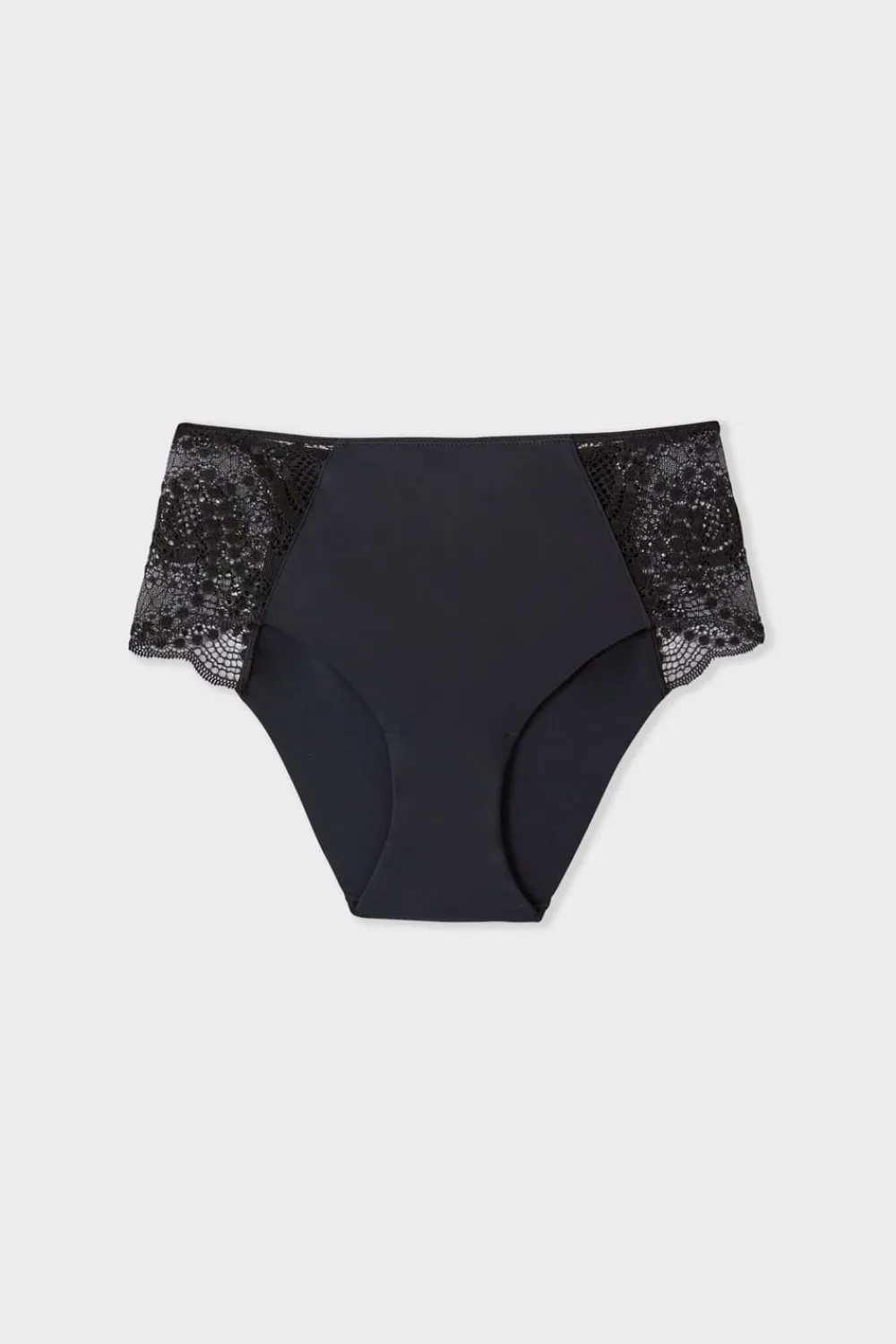 Discount ETAM Braguita talle alto de microfibra NEGRO