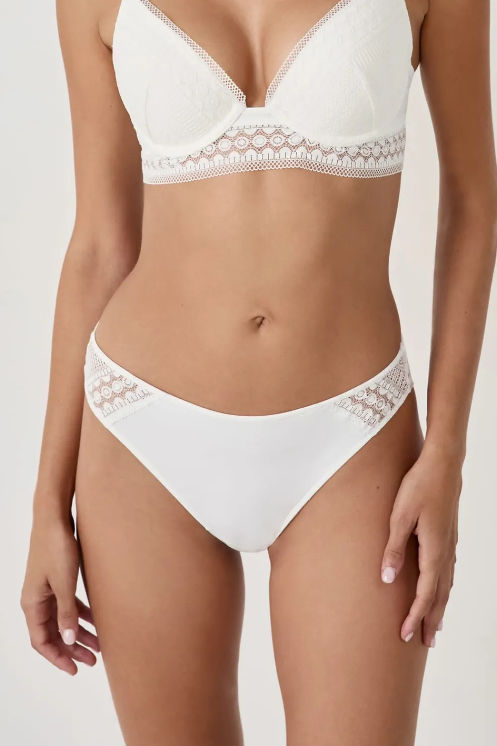 Sale ETAM braguitas con detalle de encaje BLANCO