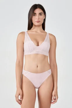 Clearance ETAM braguitas con detalle de encaje ROSA EMPOLVADO