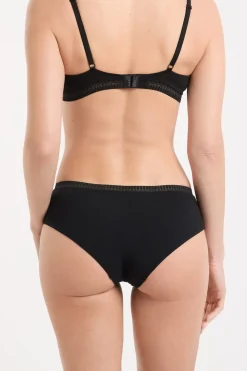 Discount ETAM Braguitas culotte de algodón NEGRO