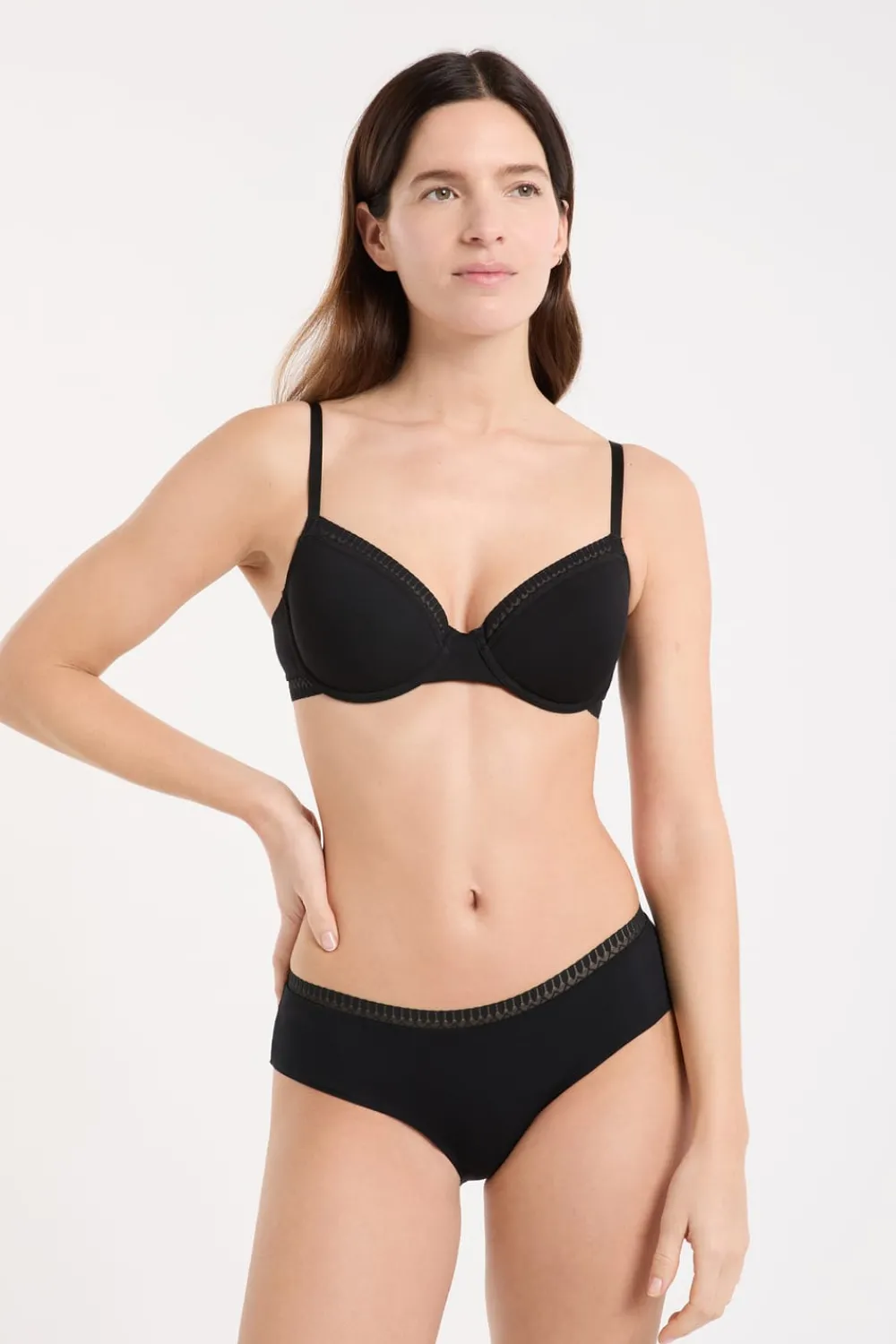 Discount ETAM Braguitas culotte de algodón NEGRO