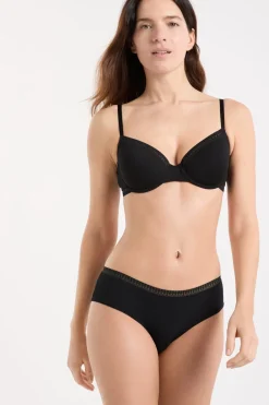 Discount ETAM Braguitas culotte de algodón NEGRO