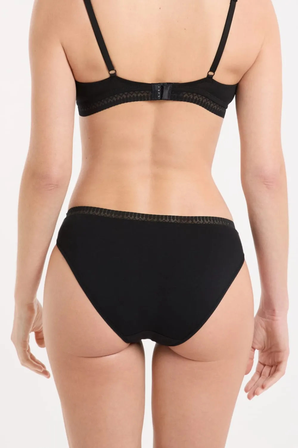 Hot ETAM Braguitas de algodón NEGRO