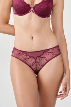 Hot ETAM Braguitas de encaje BURDEOS GRANATE