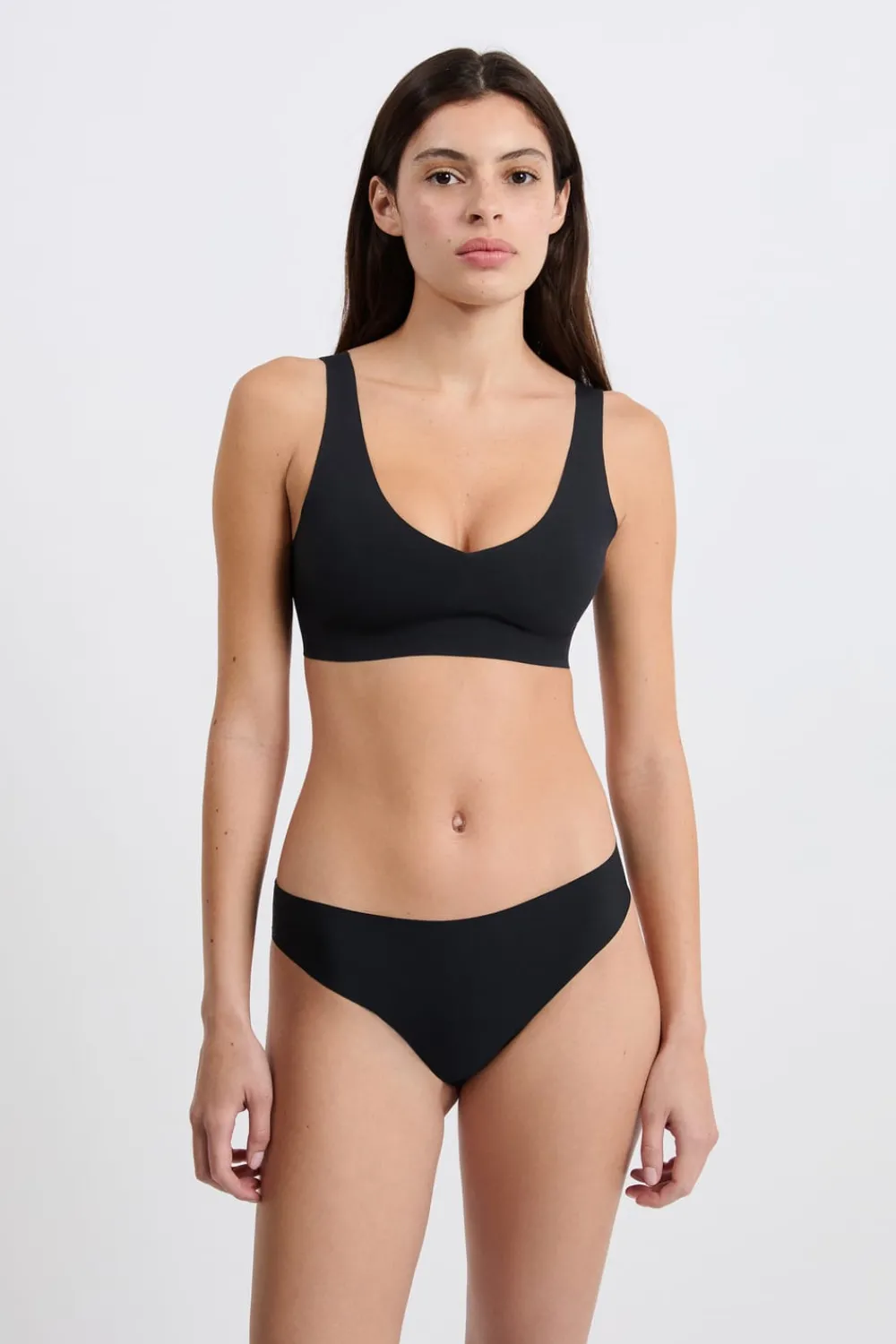 Outlet ETAM Braguitas de microfibra NEGRO
