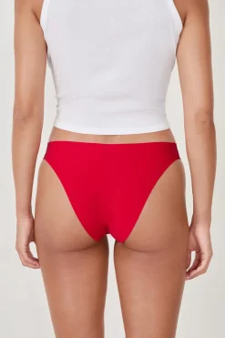Hot ETAM Braguitas de microfibra y encaje ROJO