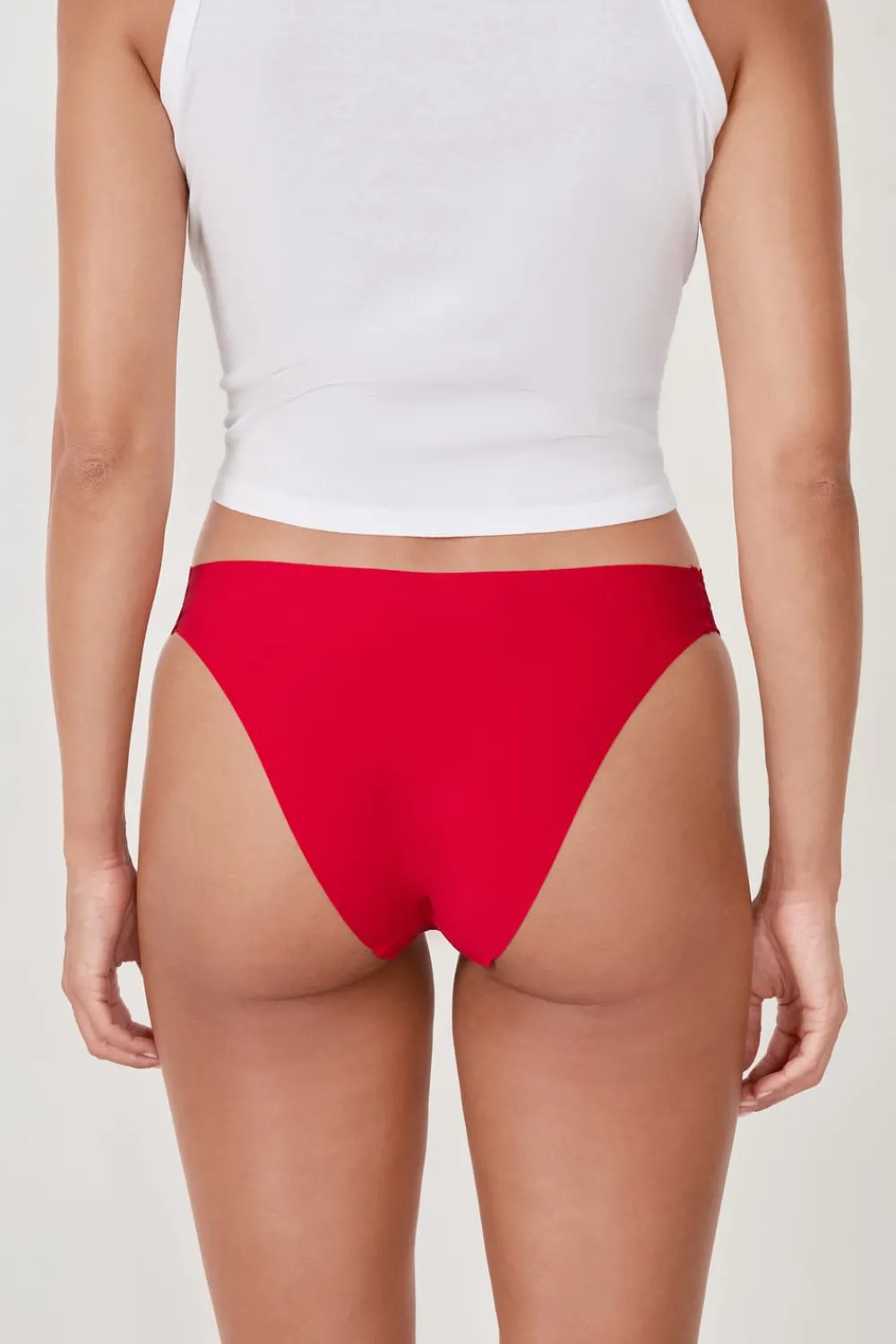 Hot ETAM Braguitas de microfibra y encaje ROJO