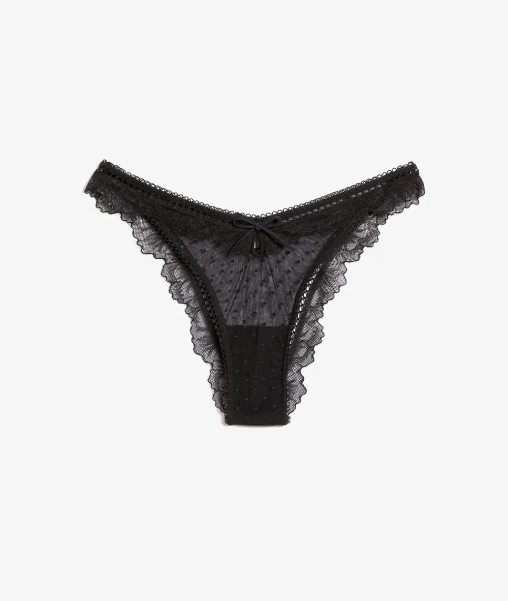 Sale ETAM Braguitas de tul y encaje NEGRO