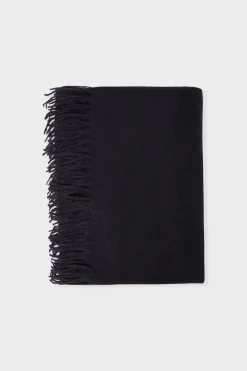 Clearance ETAM Bufanda con flecos NEGRO