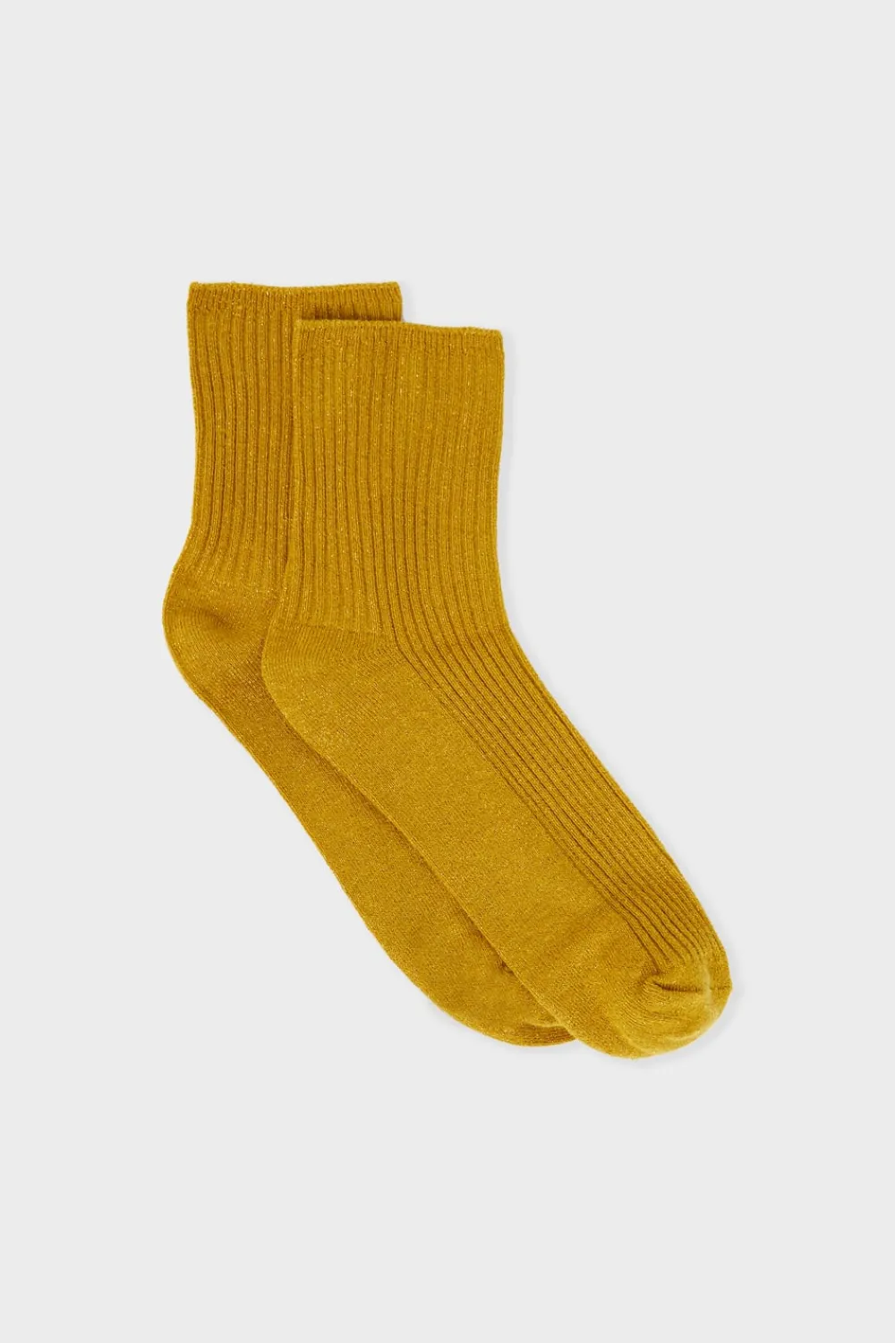 Best ETAM Calcetines brillantes con algodón AMARILLO ÁCIDO