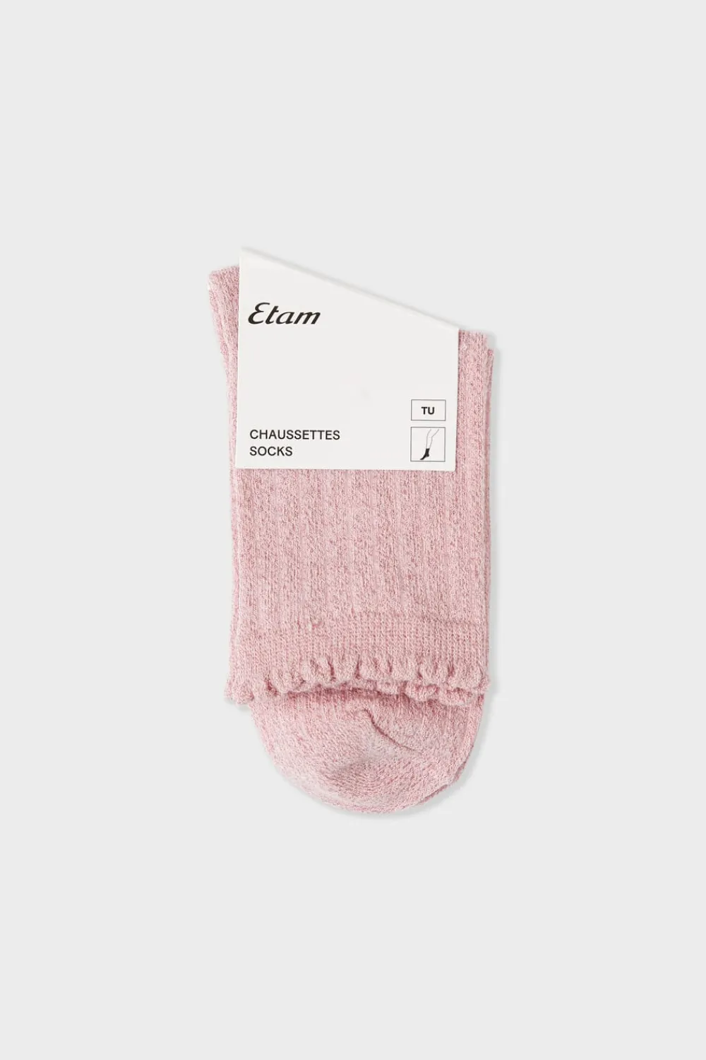 ETAM Calcetines brillantes con algodón ROSA EMPOLVADO