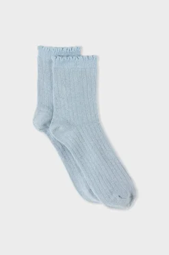 Sale ETAM Calcetines brillantes con algodón AZUL CIELO