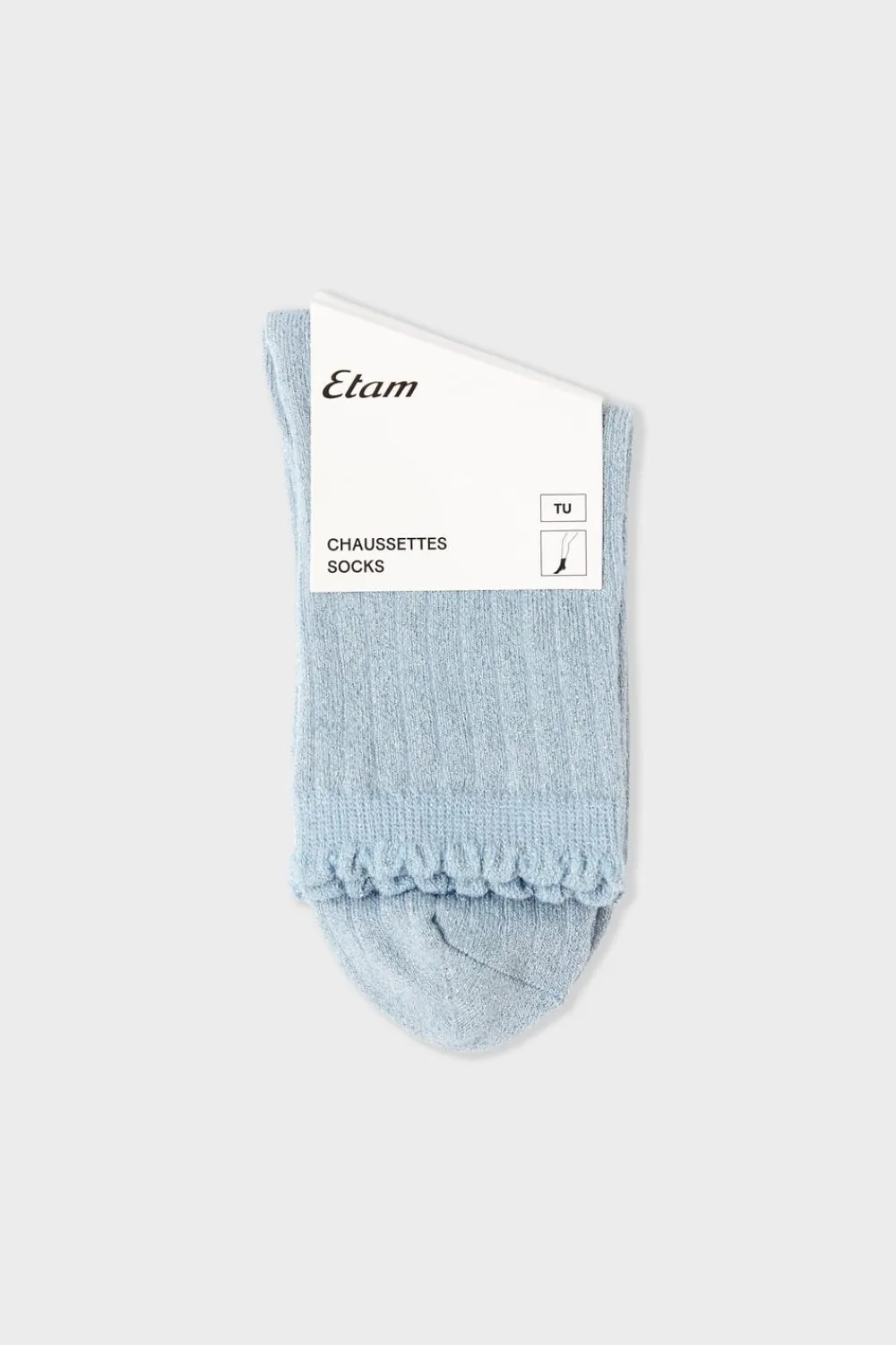 Sale ETAM Calcetines brillantes con algodón AZUL CIELO