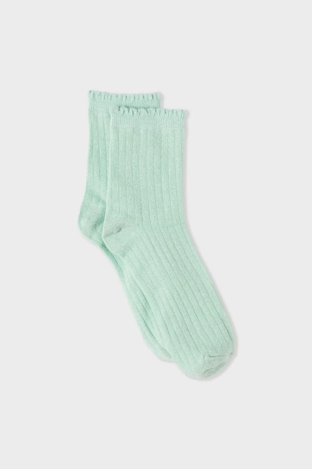 Clearance ETAM Calcetines brillantes con algodón VERDE